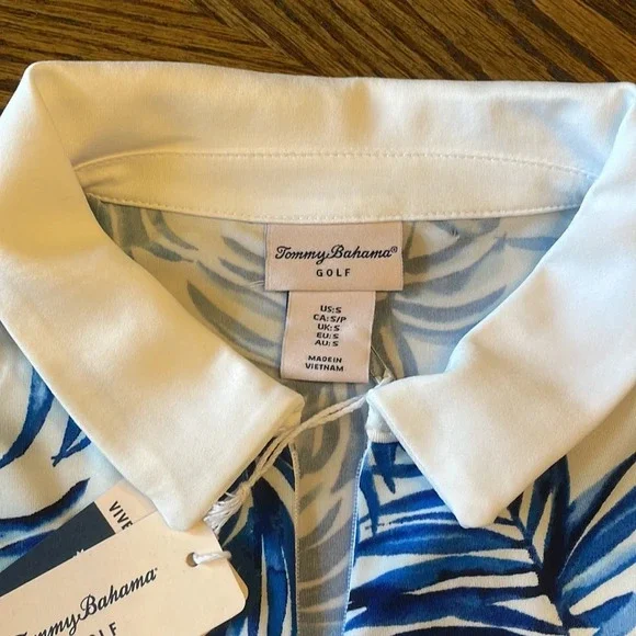 Tommy Bahama Golf tank with zipper V-neck size S NEW! - Picture 3 of 6